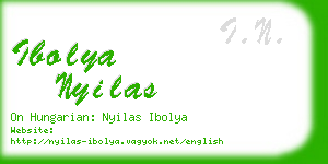 ibolya nyilas business card